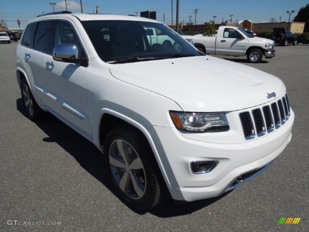 Bright White 2014 Jeep Grand Cherokee Overland 4x4 Exterior Photo #78817913