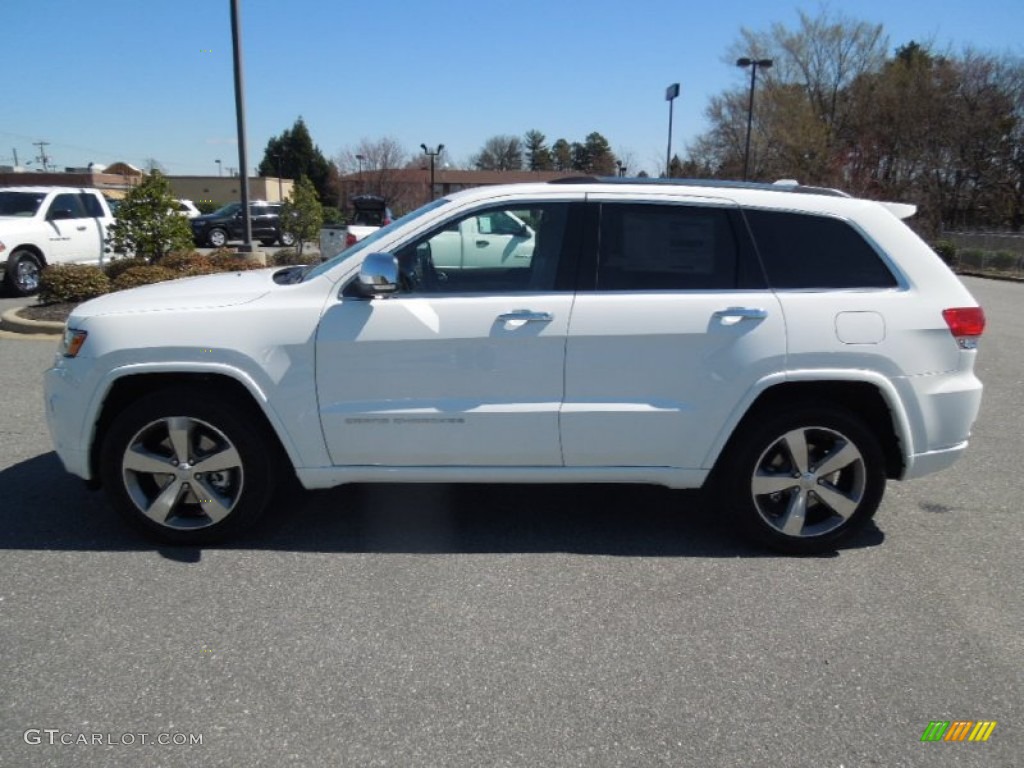 2014 Grand Cherokee Overland 4x4 - Bright White / Overland Nepal Jeep Brown Light Frost photo #3