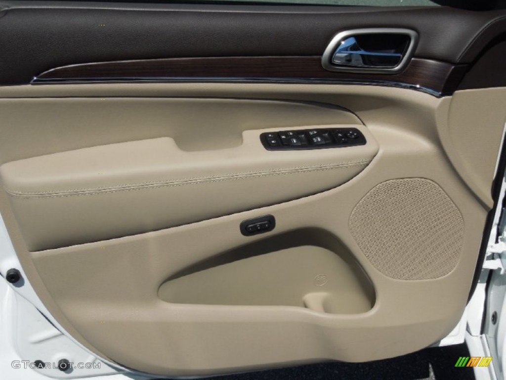2014 Jeep Grand Cherokee Overland 4x4 Overland Nepal Jeep Brown Light Frost Door Panel Photo #78818059