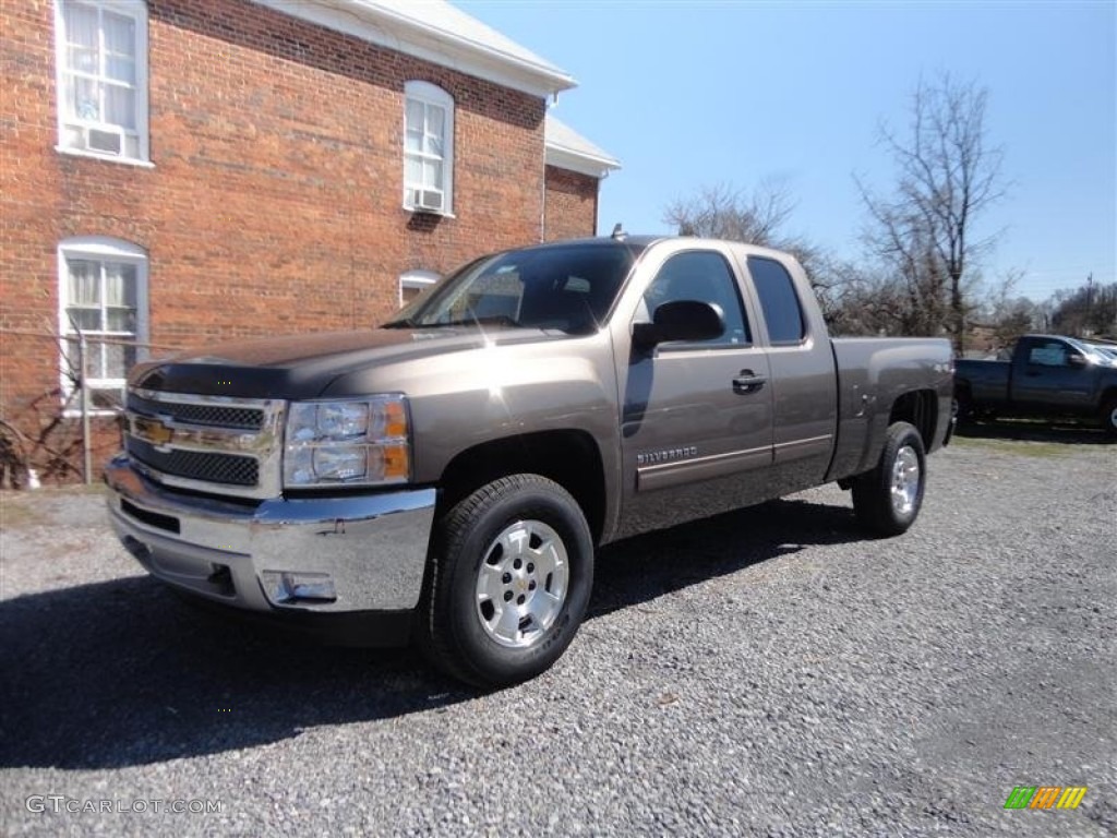 2013 Silverado 1500 LT Extended Cab 4x4 - Mocha Steel Metallic / Ebony photo #3