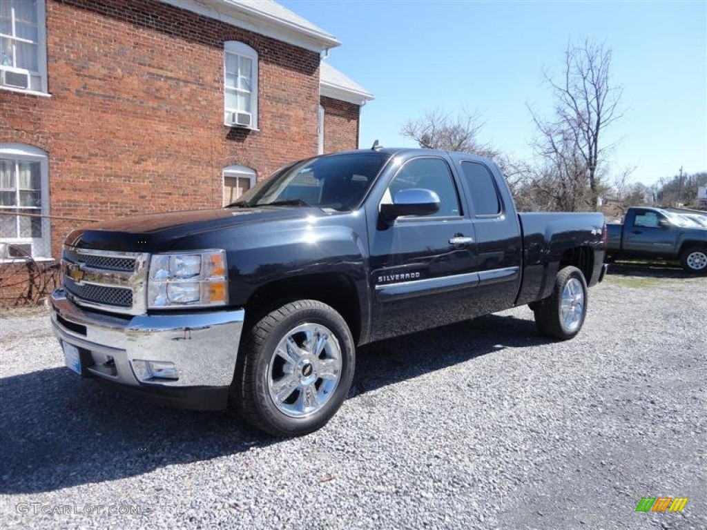 2013 Silverado 1500 LT Extended Cab 4x4 - Blue Ray Metallic / Ebony photo #3