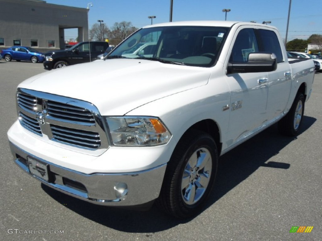 2013 1500 SLT Crew Cab 4x4 - Bright White / Black/Diesel Gray photo #1