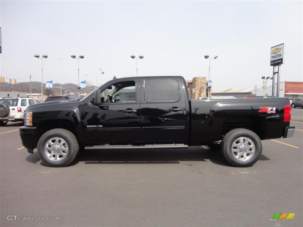Black 2013 Chevrolet Silverado 2500HD LTZ Crew Cab 4x4 Exterior Photo #78819798