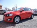 2013 Inferno Orange Metallic Chevrolet Sonic LT Hatch  photo #3