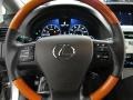 2010 Lexus RX Black/Brown Walnut Interior Steering Wheel Photo