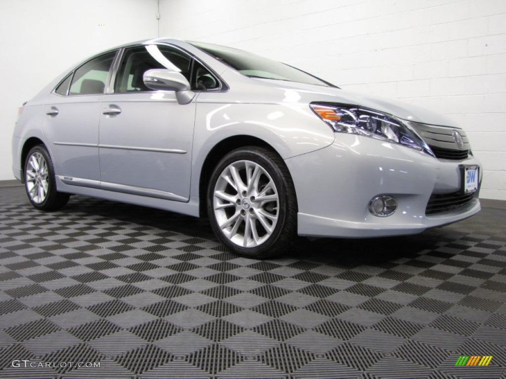 2010 HS 250h Hybrid Premium - Silver Opal Mica / Black photo #1