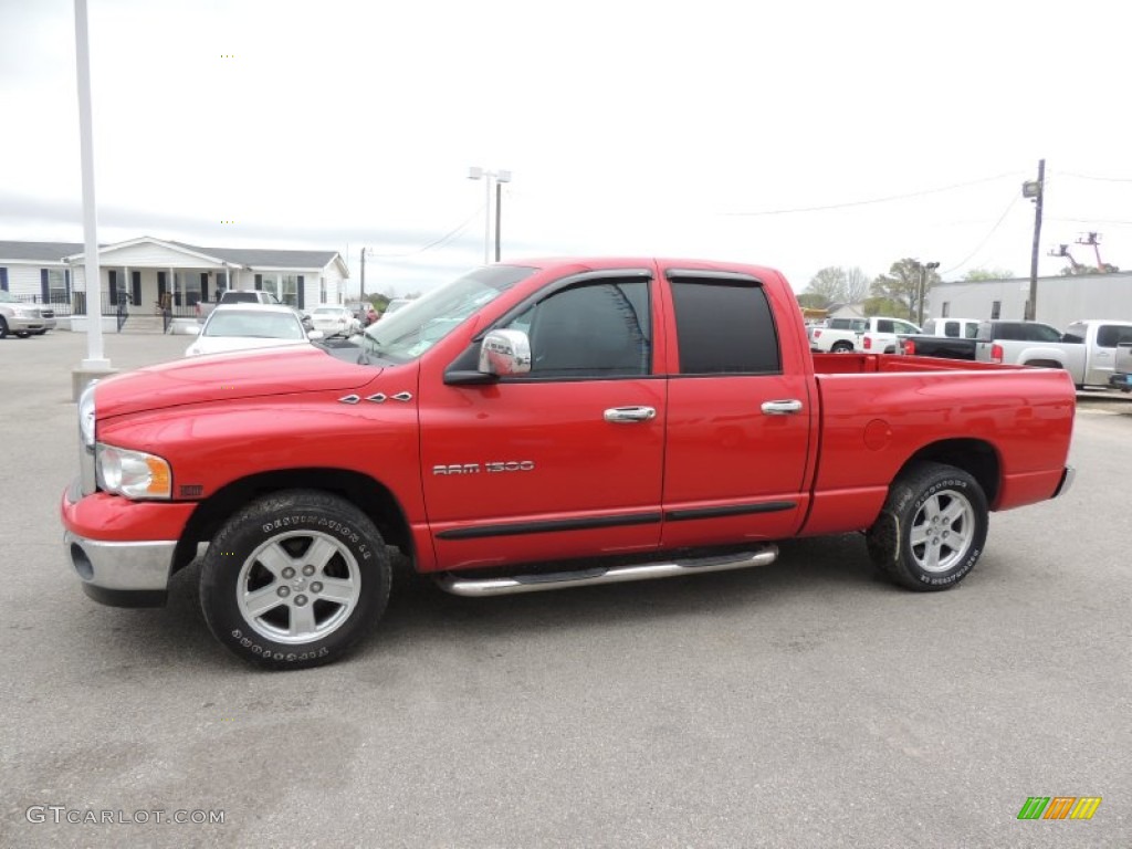 2004 Ram 1500 ST Quad Cab - Flame Red / Taupe photo #5