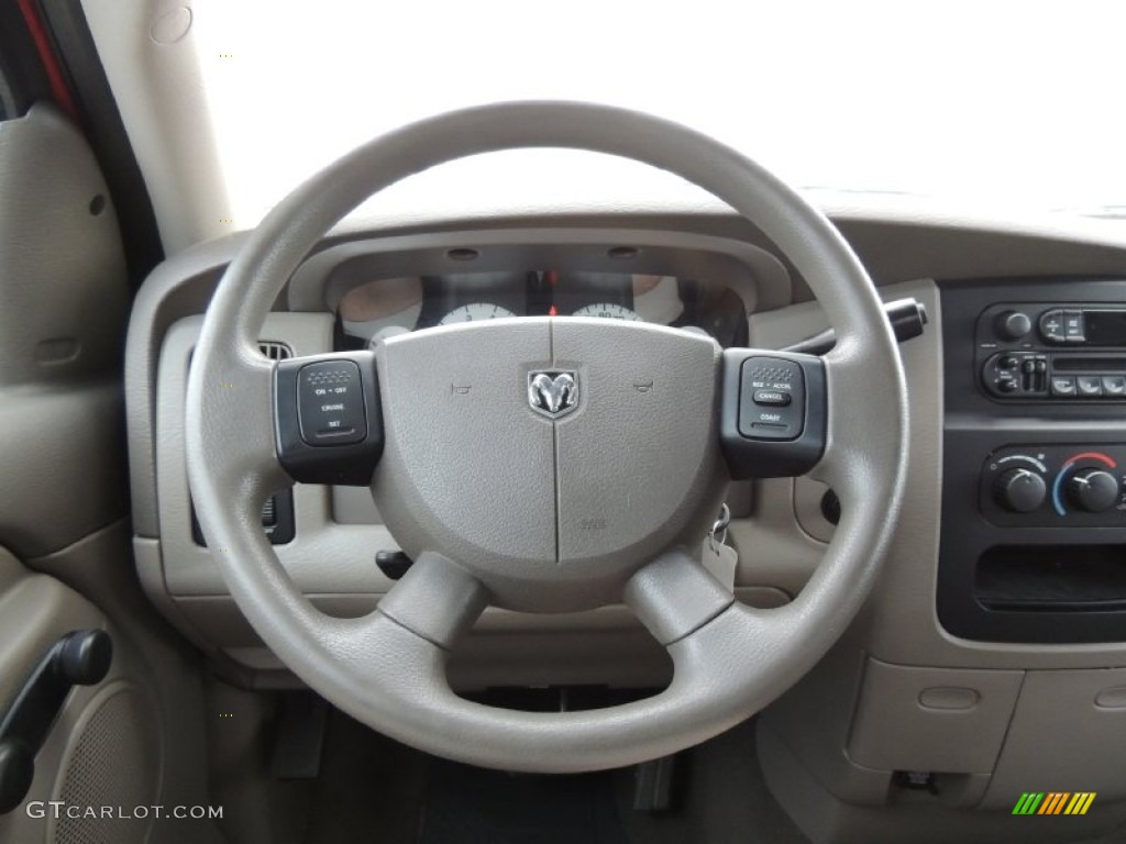 2004 Dodge Ram 1500 ST Quad Cab Taupe Steering Wheel Photo #78822354