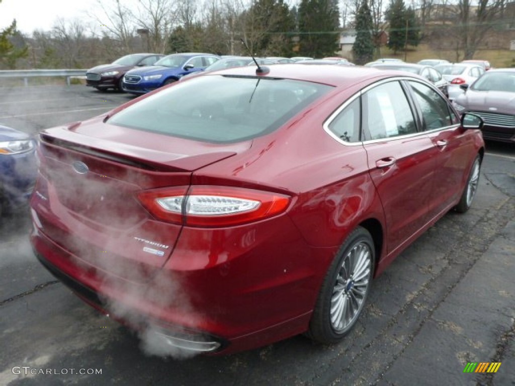 2013 Fusion Titanium AWD - Ruby Red Metallic / Charcoal Black photo #2