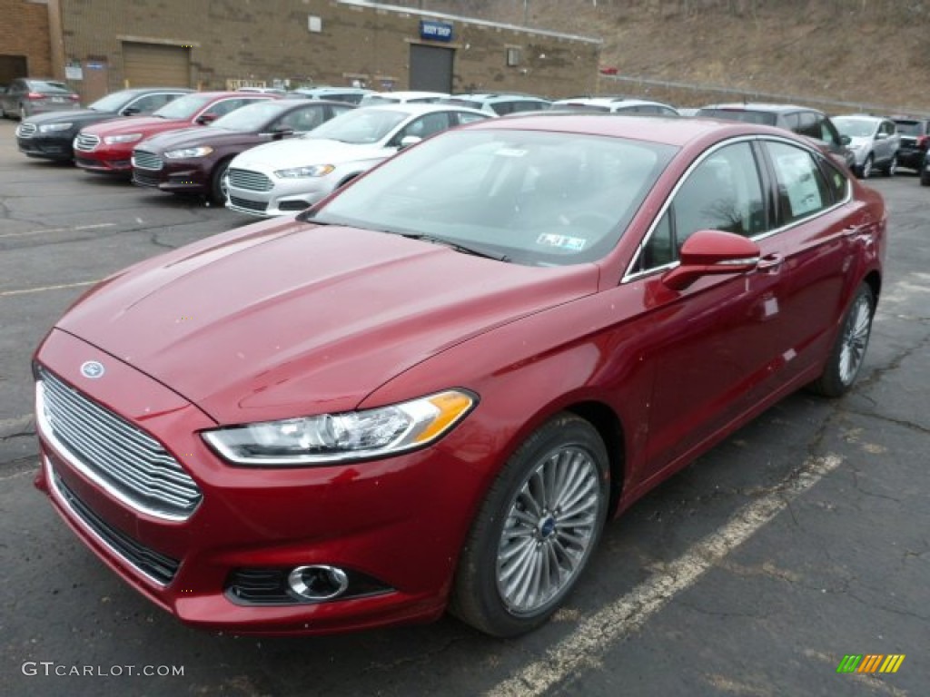 2013 Fusion Titanium AWD - Ruby Red Metallic / Charcoal Black photo #5