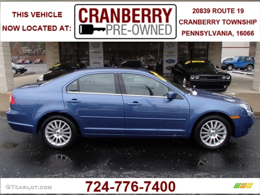 2009 Milan V6 Premier - Sport Blue Metallic / Dark Charcoal/Medium Light Stone photo #1