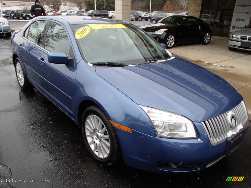 2009 Milan V6 Premier - Sport Blue Metallic / Dark Charcoal/Medium Light Stone photo #2