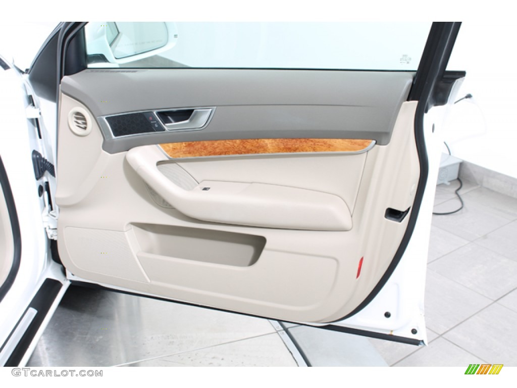 2011 Audi A6 3.0T quattro Sedan Cardamom Beige Door Panel Photo #78825221
