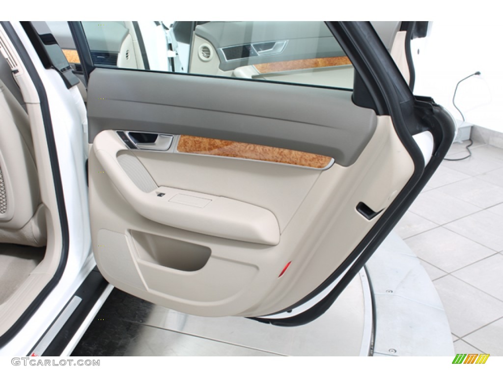 2011 Audi A6 3.0T quattro Sedan Cardamom Beige Door Panel Photo #78825235