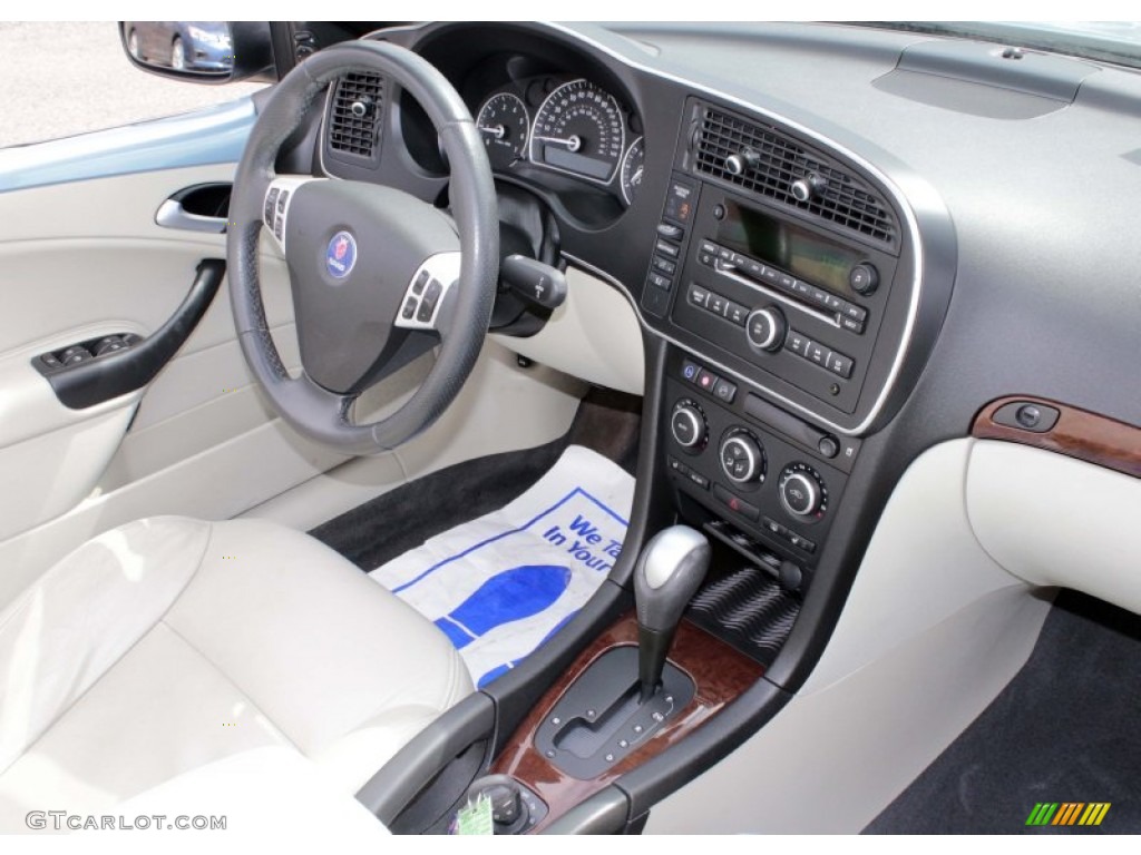 2008 Saab 9-3 2.0T Convertible Parchment Dashboard Photo #78827414