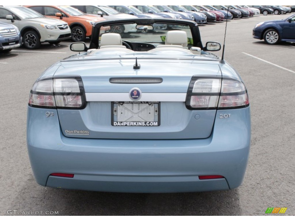 2008 9-3 2.0T Convertible - Ice Blue Metallic / Parchment photo #7