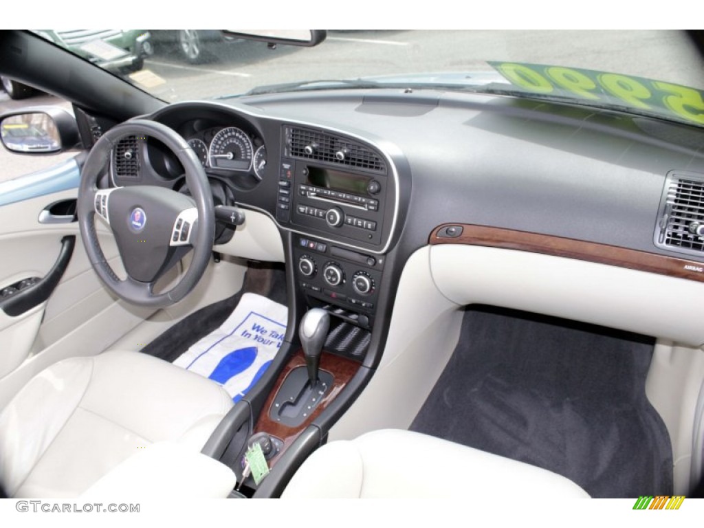 2008 Saab 9-3 2.0T Convertible Parchment Dashboard Photo #78827504