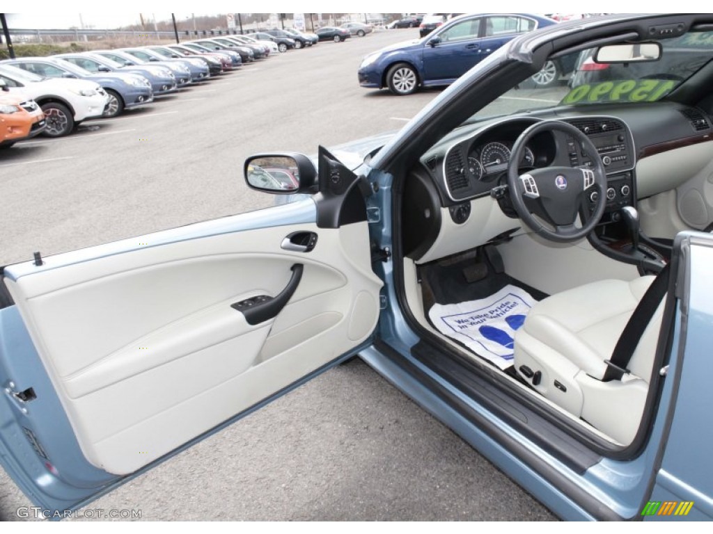 2008 Saab 9-3 2.0T Convertible Parchment Door Panel Photo #78827594