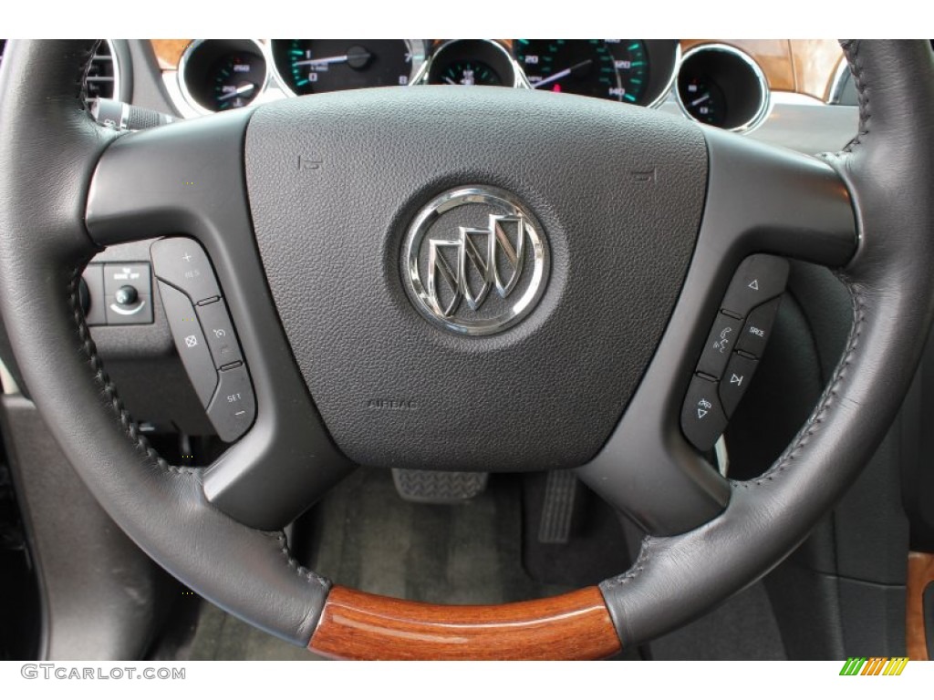 2010 Enclave CXL AWD - Carbon Black Metallic / Ebony/Ebony photo #26