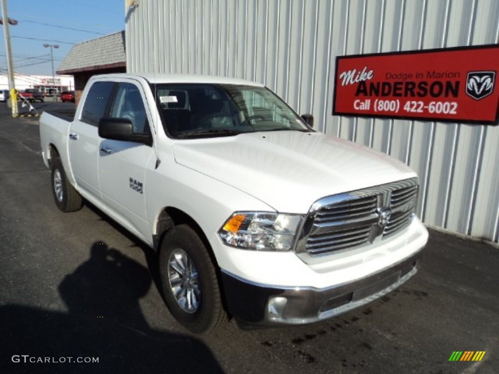 2013 1500 Big Horn Crew Cab 4x4 - Bright White / Black/Diesel Gray photo #1