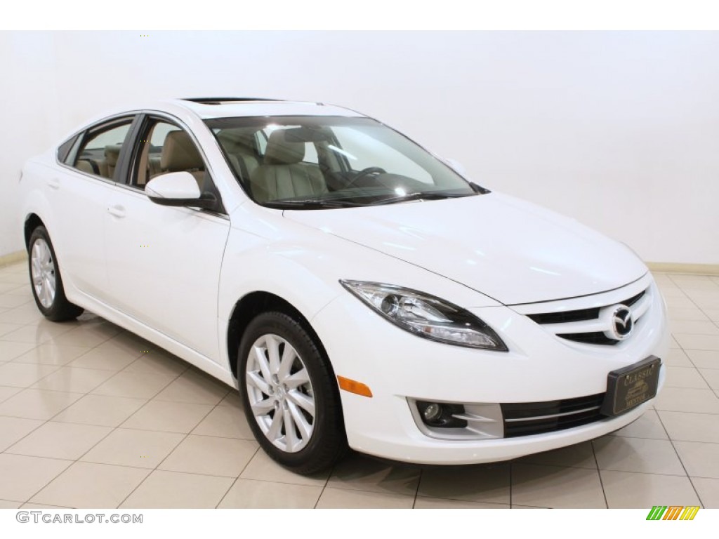 2011 MAZDA6 i Touring Sedan - Techno White Pearl / Beige photo #1