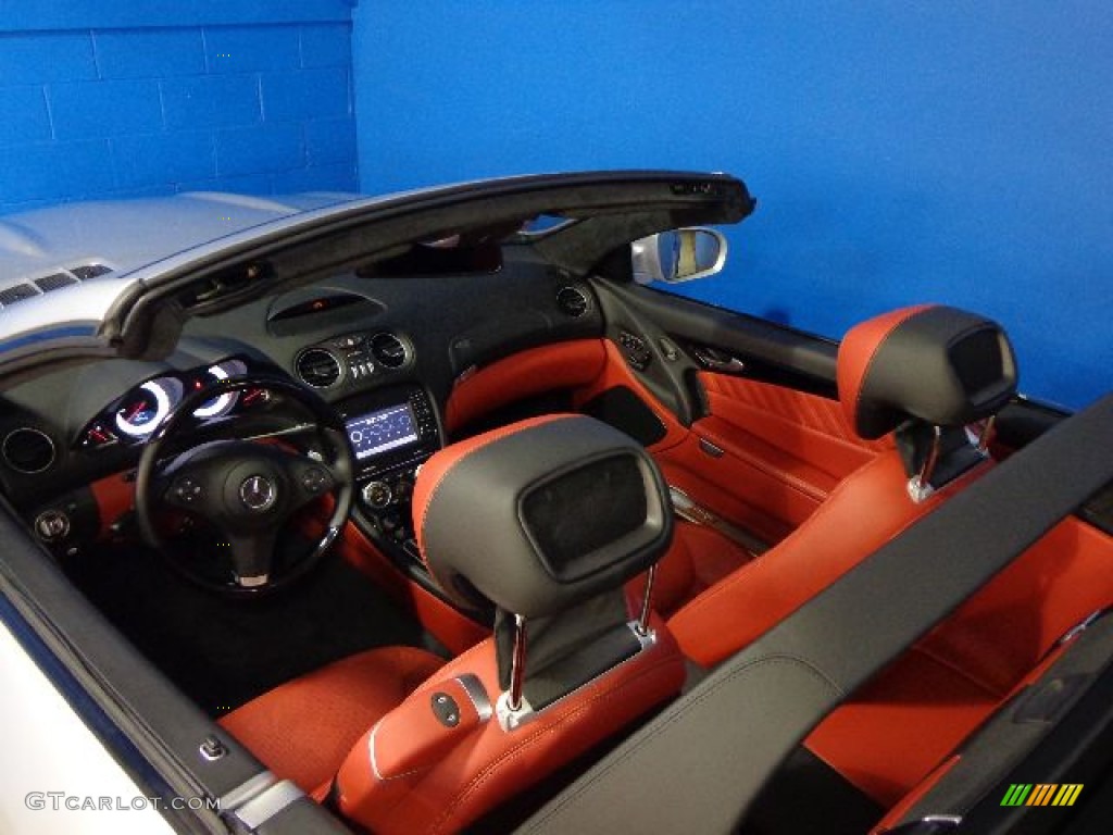 designo Classic Red Interior 2012 Mercedes-Benz SL 550 Roadster Photo #78830875