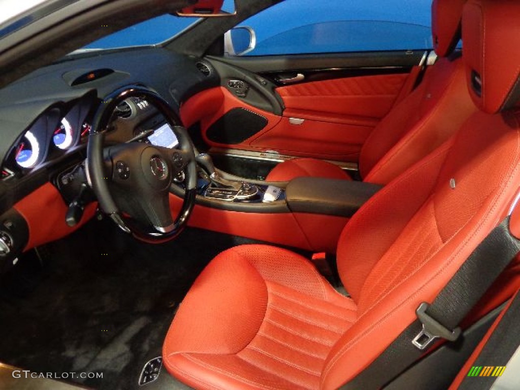 designo Classic Red Interior 2012 Mercedes-Benz SL 550 Roadster Photo #78830965