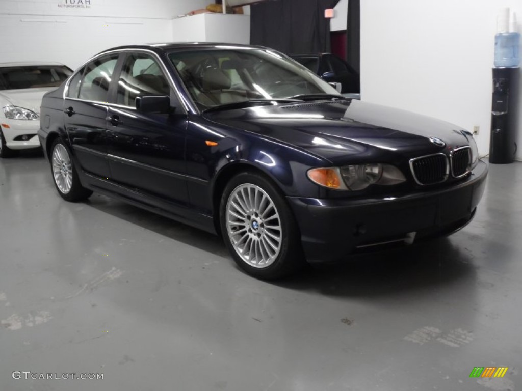 2003 3 Series 330i Sedan - Orient Blue Metallic / Sand photo #5