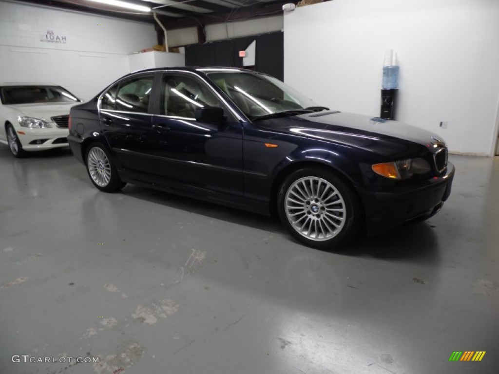 2003 3 Series 330i Sedan - Orient Blue Metallic / Sand photo #7