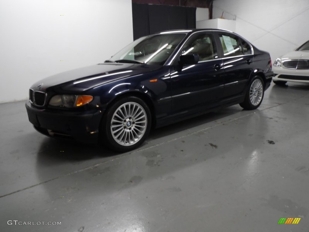 2003 3 Series 330i Sedan - Orient Blue Metallic / Sand photo #8
