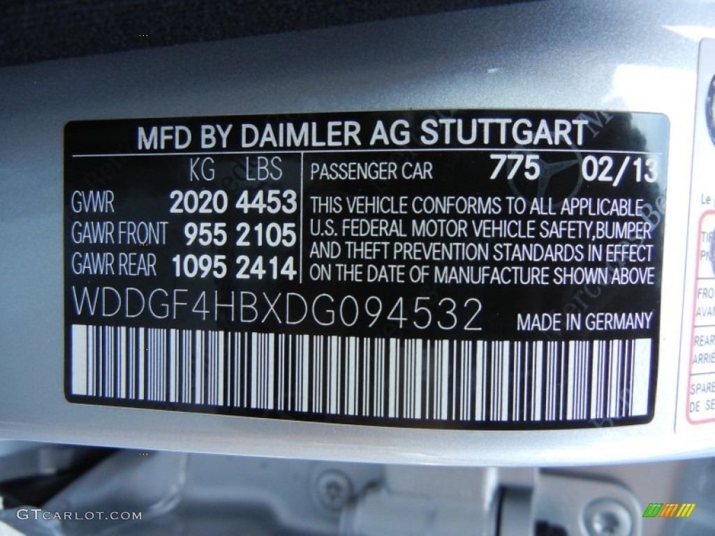 2013 C Color Code 775 for Iridium Silver Metallic Photo #78831773
