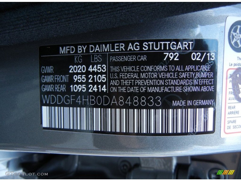 2013 C Color Code 792 for Palladium Silver Metallic Photo #78832831