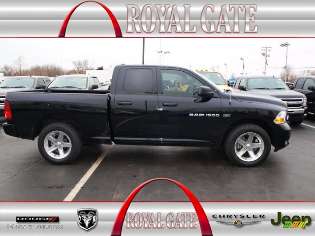 2012 Ram 1500 ST Quad Cab - Black / Dark Slate Gray/Medium Graystone photo #1