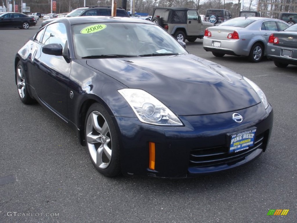 2008 350Z Coupe - San Marino Blue / Carbon photo #3