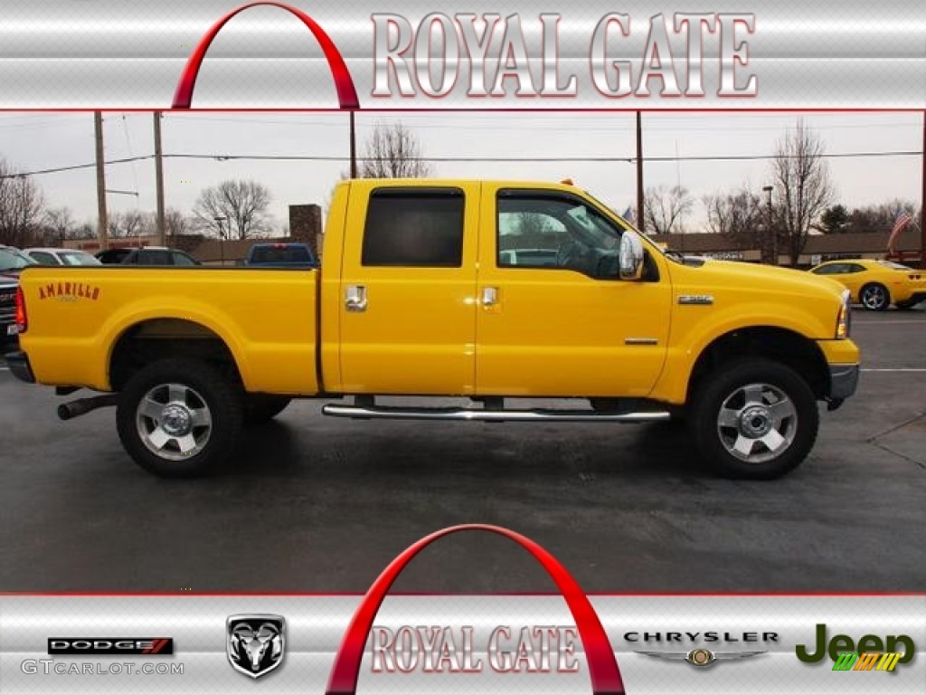 2006 F350 Super Duty Amarillo Edition Crew Cab 4x4 - Blazing Yellow / Black photo #1
