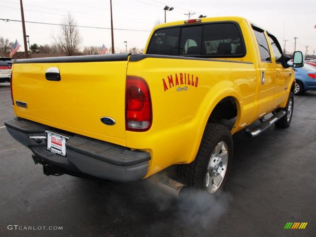 2006 F350 Super Duty Amarillo Edition Crew Cab 4x4 - Blazing Yellow / Black photo #3