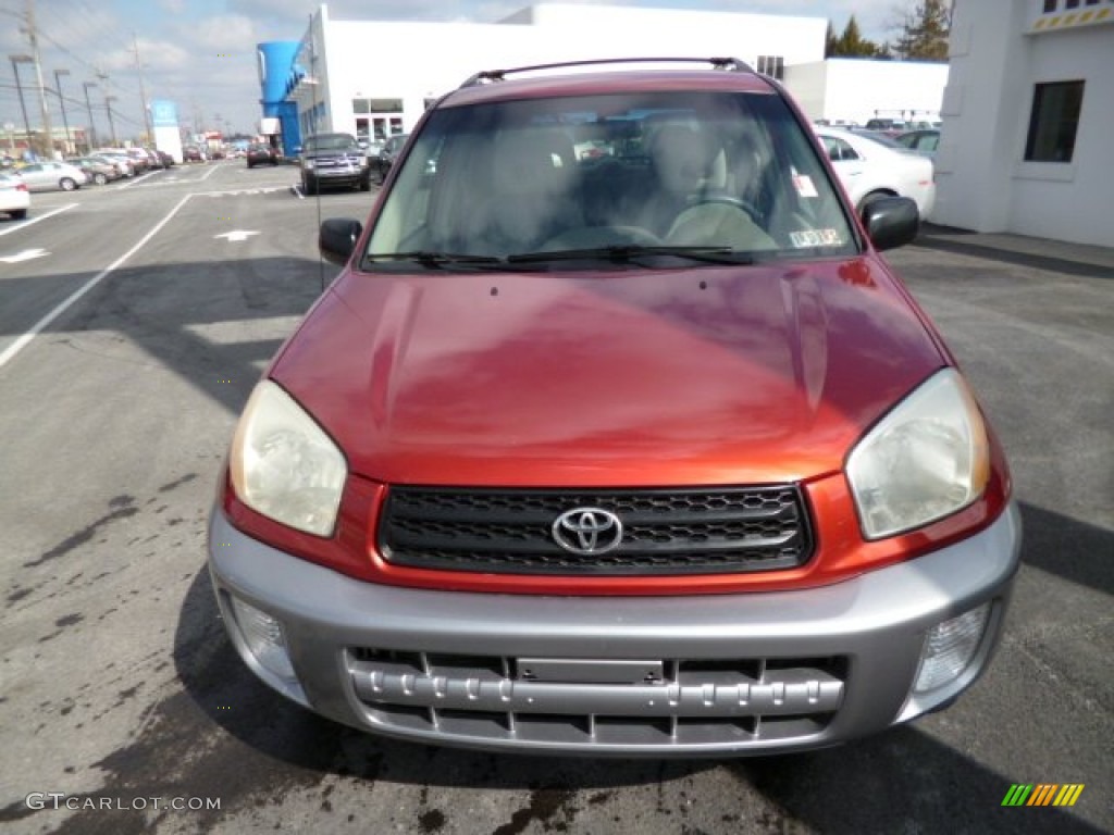 2002 RAV4 4WD - Impulse Red / Taupe photo #2