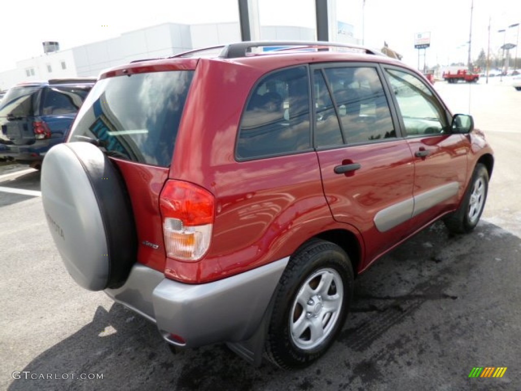 2002 RAV4 4WD - Impulse Red / Taupe photo #7