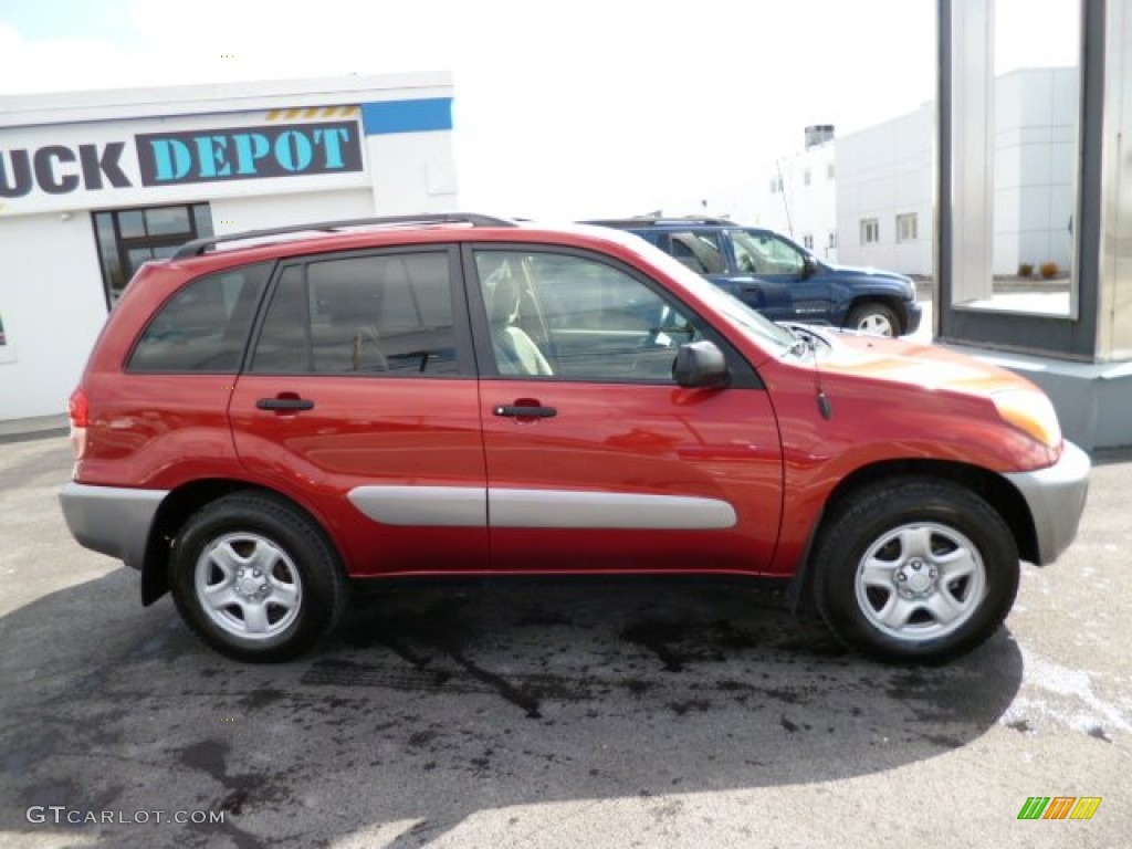 2002 RAV4 4WD - Impulse Red / Taupe photo #8