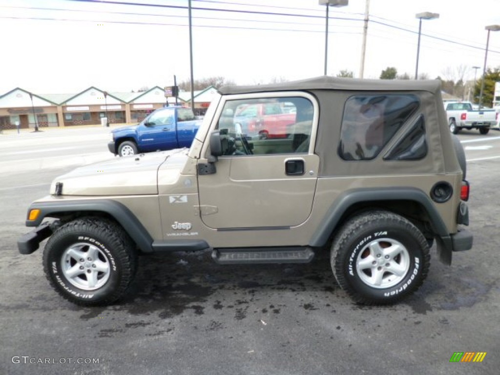 2004 Wrangler X 4x4 - Light Khaki Metallic / Khaki photo #4