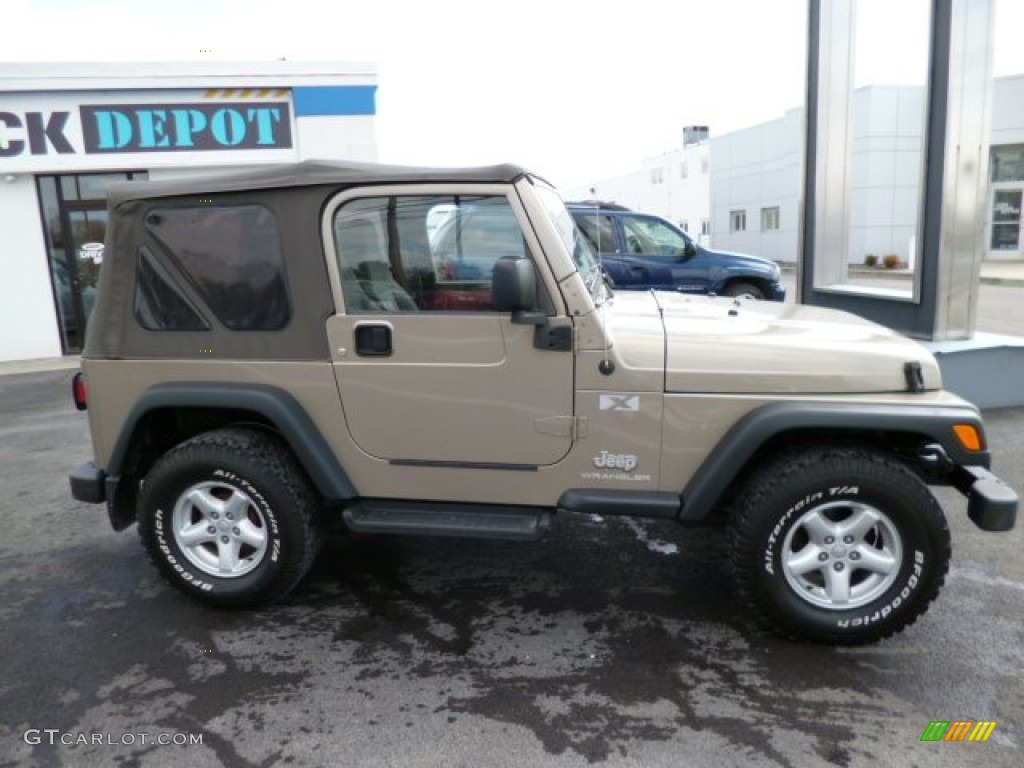 2004 Wrangler X 4x4 - Light Khaki Metallic / Khaki photo #8