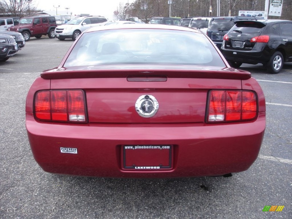 2007 Mustang V6 Deluxe Coupe - Redfire Metallic / Dark Charcoal photo #5