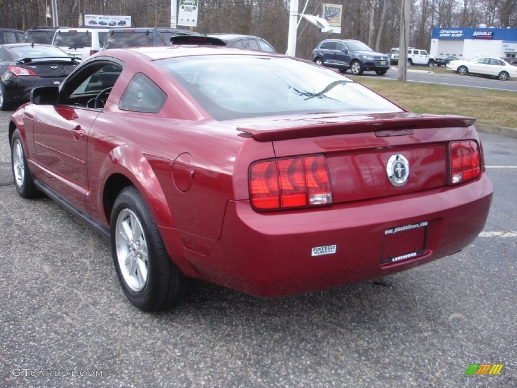 2007 Mustang V6 Deluxe Coupe - Redfire Metallic / Dark Charcoal photo #6