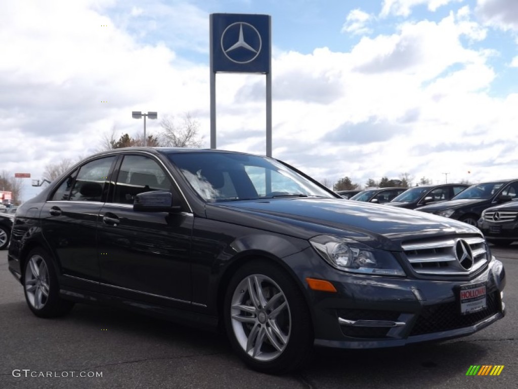 2013 C 300 4Matic Sport - Steel Grey Metallic / Black photo #3