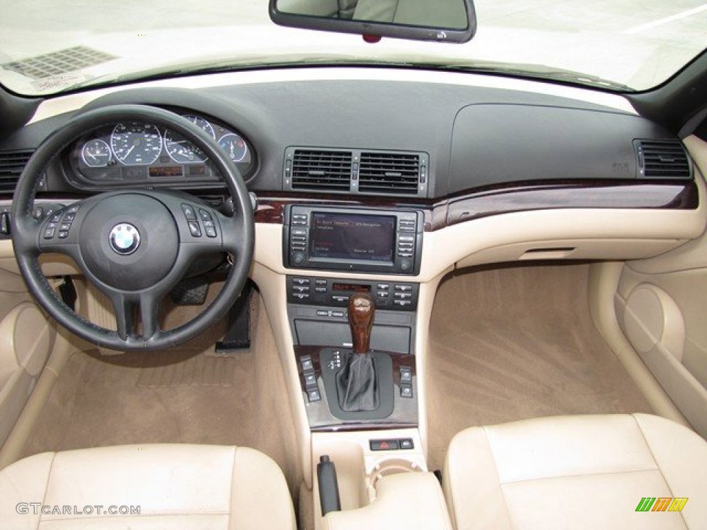 2006 BMW 3 Series 330i Convertible Beige Dashboard Photo #78838786