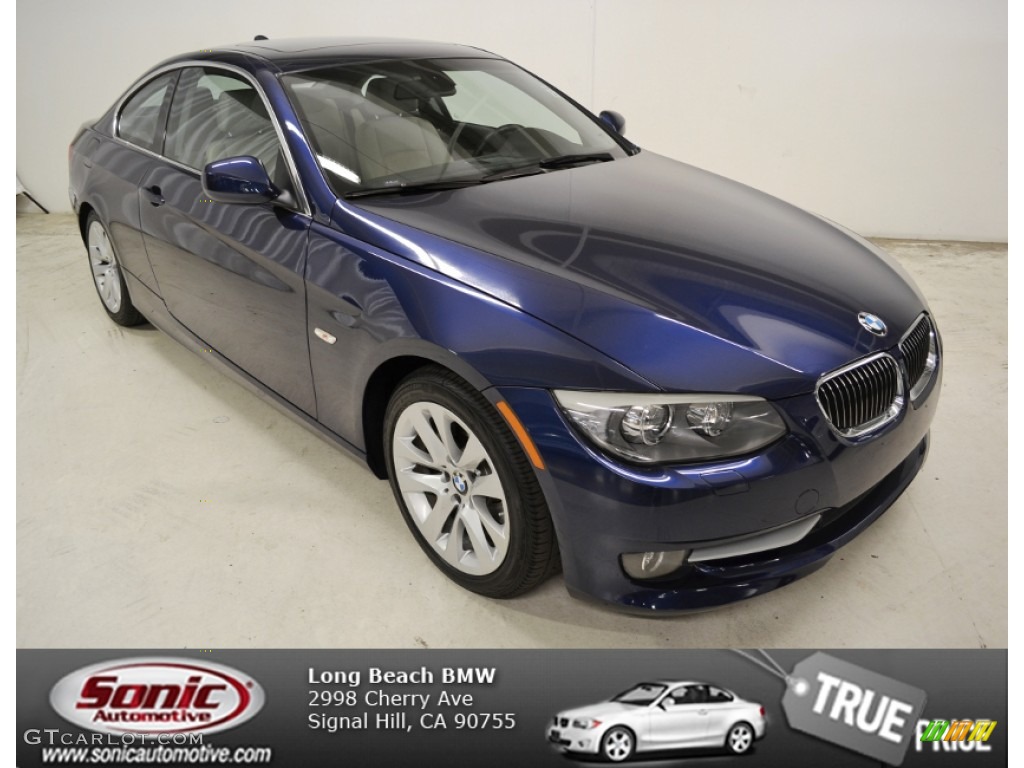 2011 3 Series 328i Coupe - Deep Sea Blue Metallic / Oyster/Black Dakota Leather photo #1