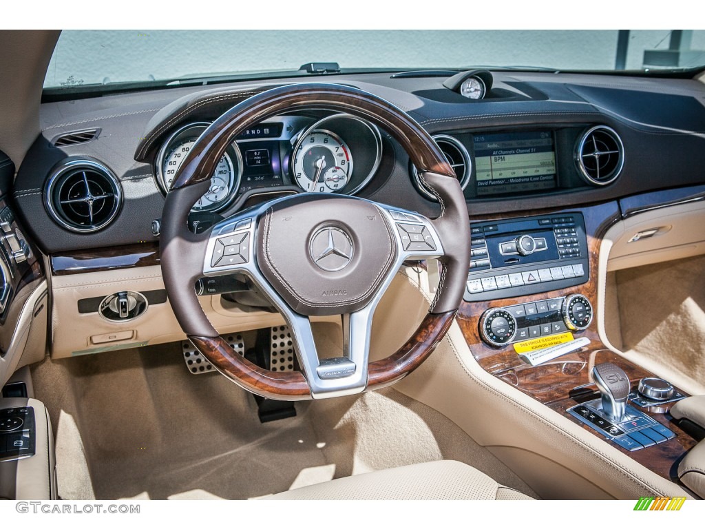 2013 Mercedes-Benz SL 550 Roadster Beige/Brown Dashboard Photo #78840002