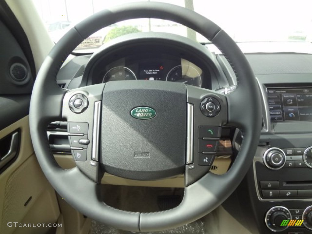 2013 Land Rover LR2 HSE Almond Steering Wheel Photo #78841136