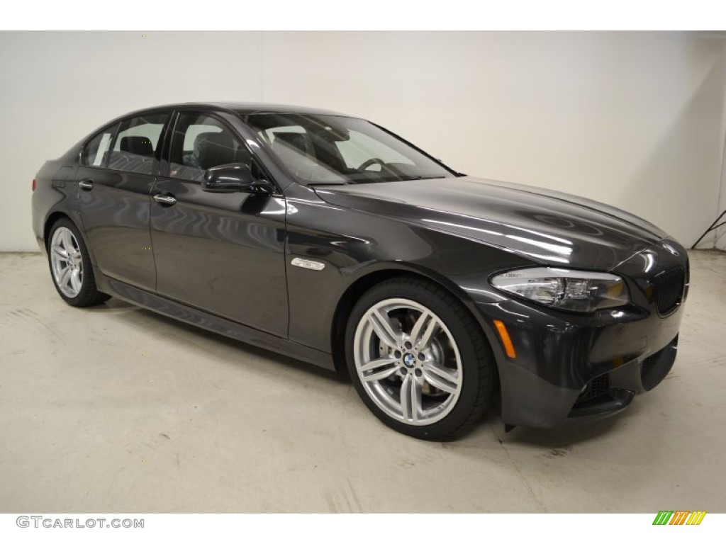 2013 5 Series 535i Sedan - Dark Graphite Metallic II / Black photo #2