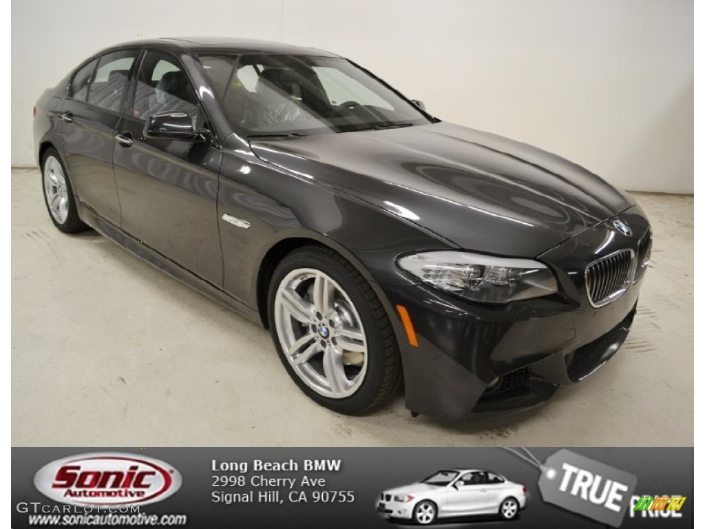 2013 5 Series 535i Sedan - Dark Graphite Metallic II / Black photo #1